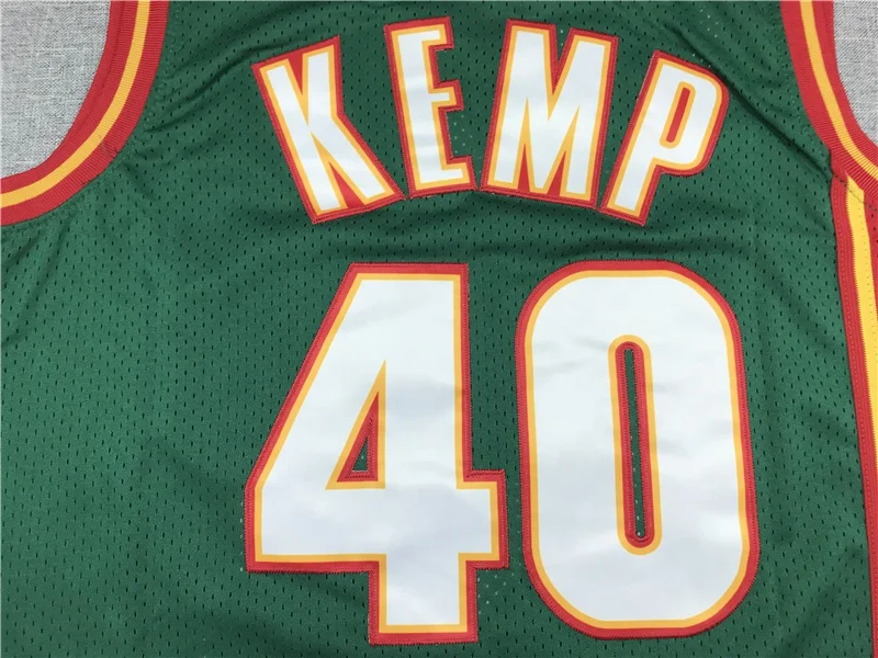 Оптовая продажа Высококачественная быстросохнущая сетка Gary Payton 20 Kevin Durant 35 Shawn Kemp 40 винтажные баскетбольные майки в стиле ретро на заказ