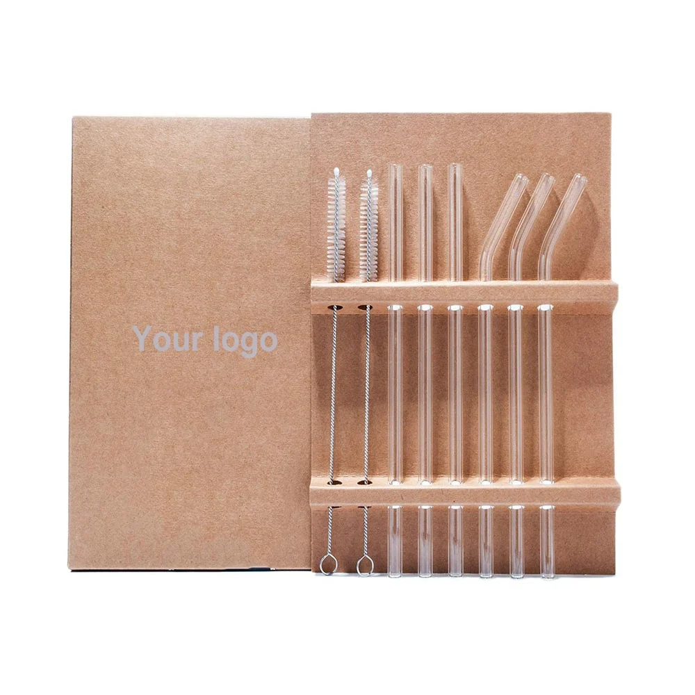 
Svin 6 Pack High Borosilicate Eco Glass Straws Sets With Brush 