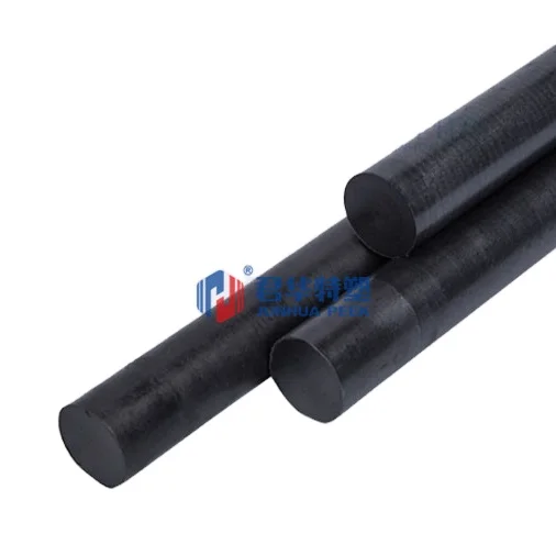 black peek rod color 30% carbon fiber filled PEEK bar