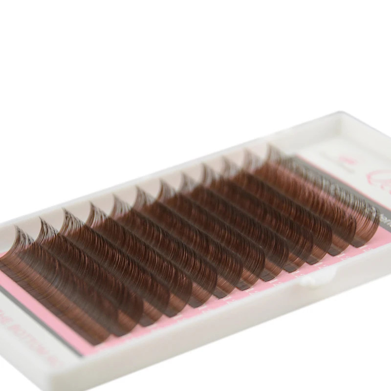 Real handmade 3d mink privte label brown eyelash extension J B C D curl