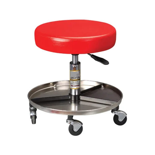 Garage Work Seat With Storage Tray / Mechanics Roller workshop Stool / Utility Mechanic rolling Creeper Trolley Chair
