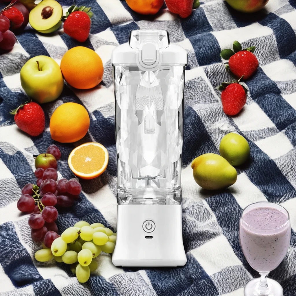 Portable Mini Electric Juicer Blender Personal Rechargeable New Machine Fruits Car Hotel Outdoor USB Power Push Button Household