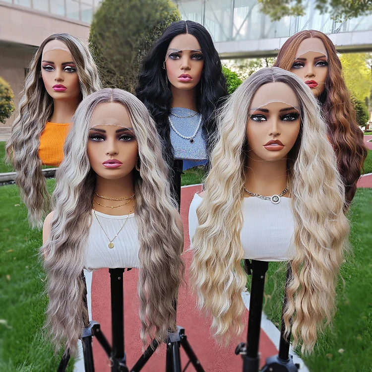 Julianna Wholesale Synthetic Lace Front Wigs Silky Straight HD Lace High Quality Wigs High Temperature Fibre for Black Women