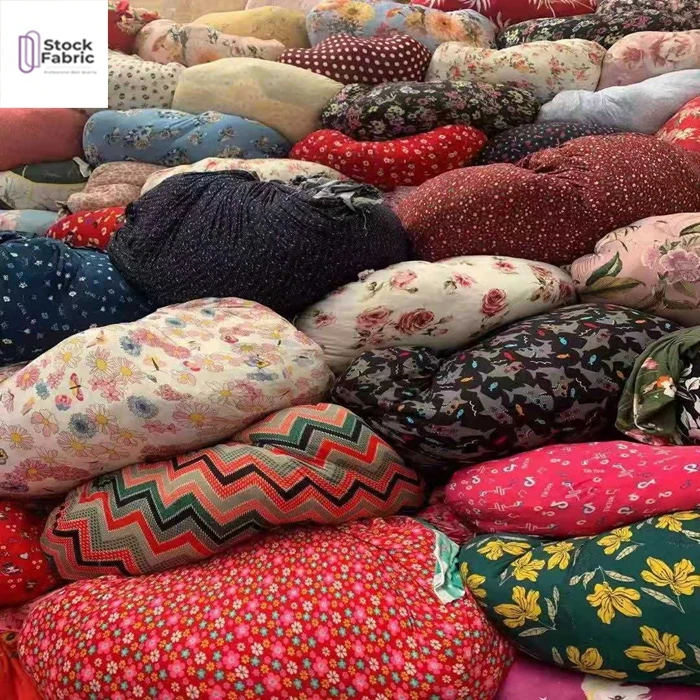 Knitted DTY c grade cheapest pieces peint stock fabric lot in China