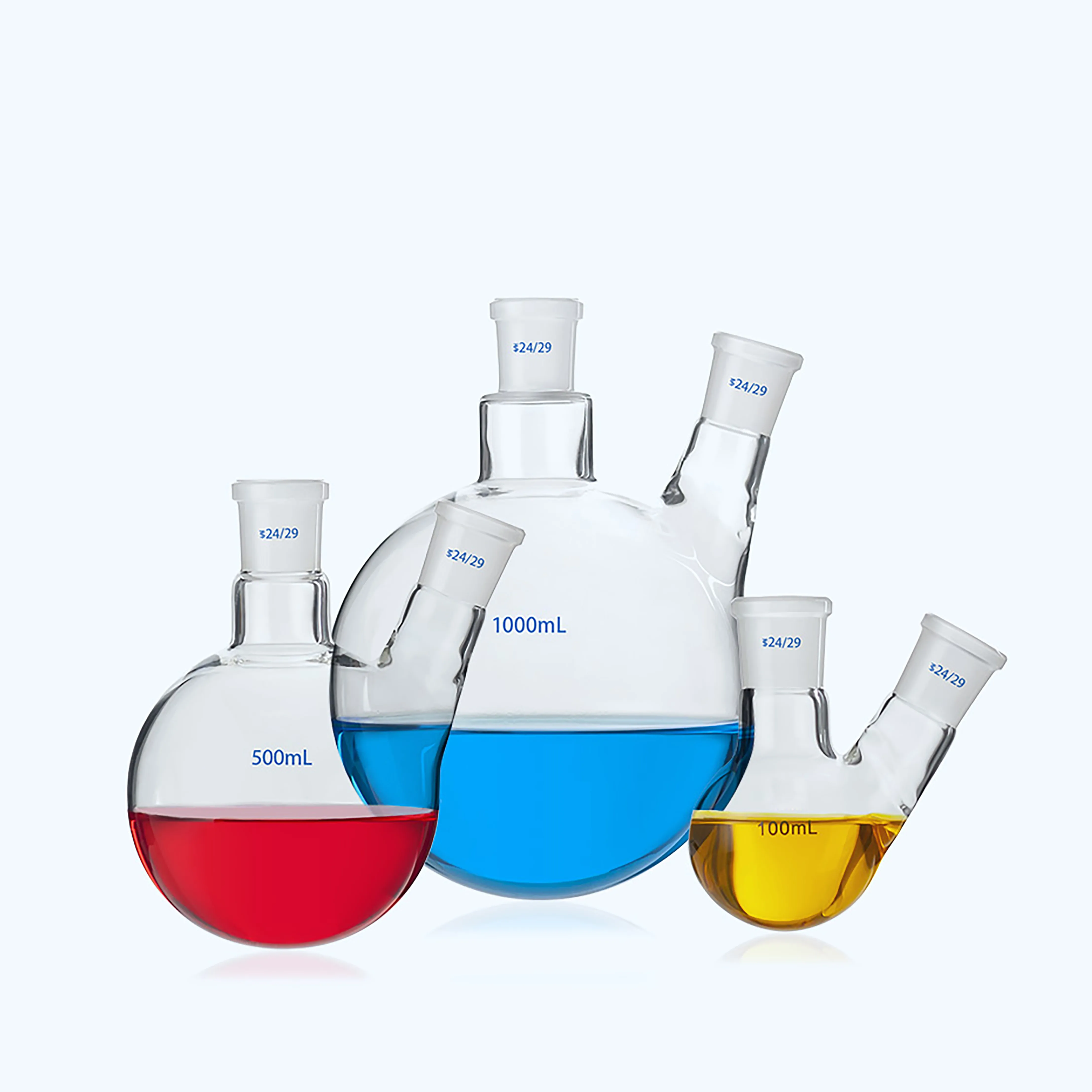 High quality lab standard mouth two neck round bottom flask