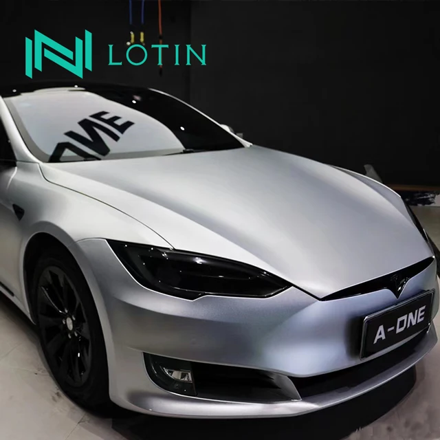 Heavy Metal Sparkle Silver Car Vinyl Wrap Film Self Adhesive Vehicle Body Wrapping Vinyl