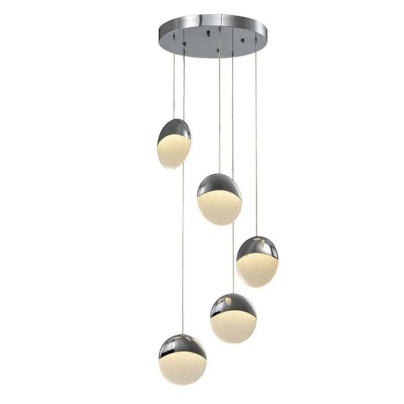 Modern creativity lighting metal frame glass lampshade led pendant light