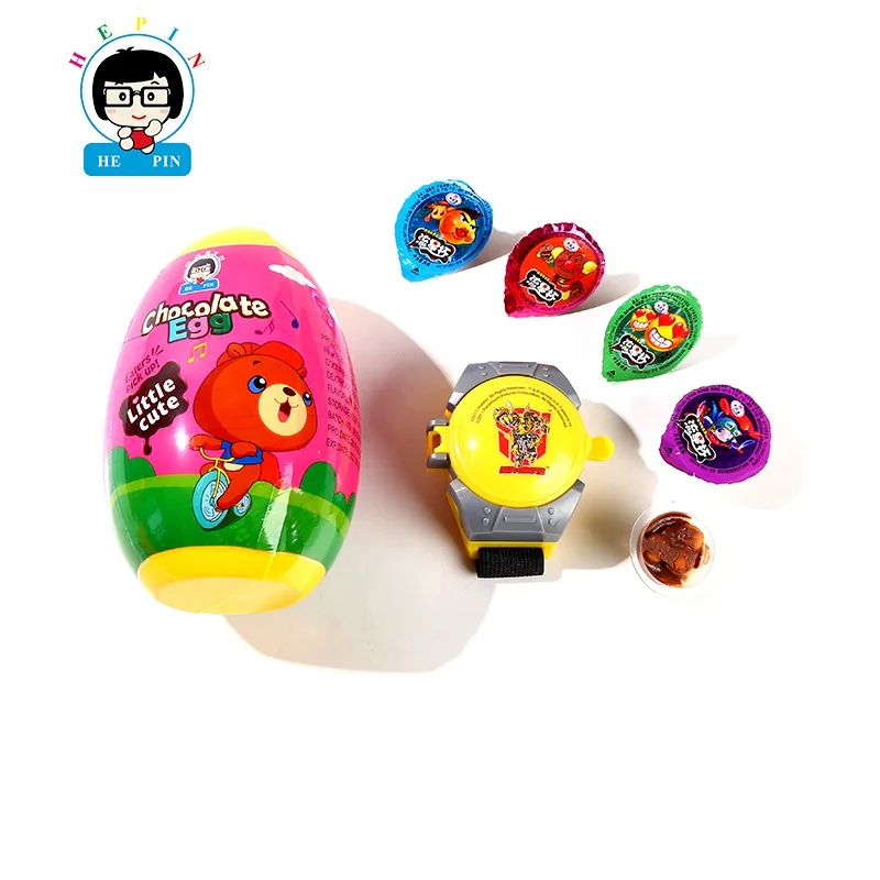 Wholesale OEM Order 30g Big Surprise Egg Chocolate Toy Candy Colorful Sweets For Kids