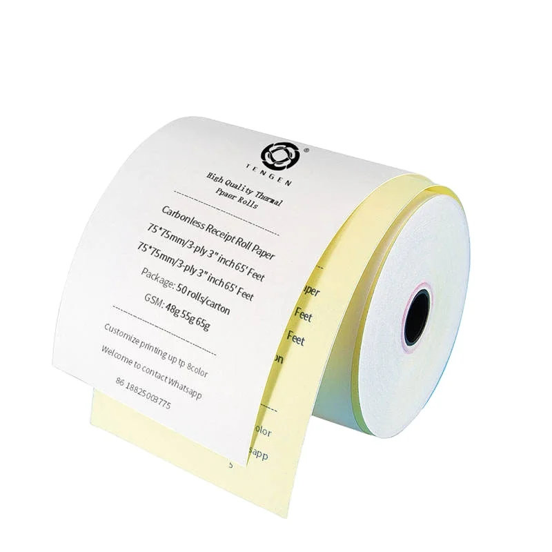 High-Display 2 3 4 Ply Copy Paper Roll Small Ticket Thermal Carbon-Free Heat Sensitive POS Machine Paper Roll