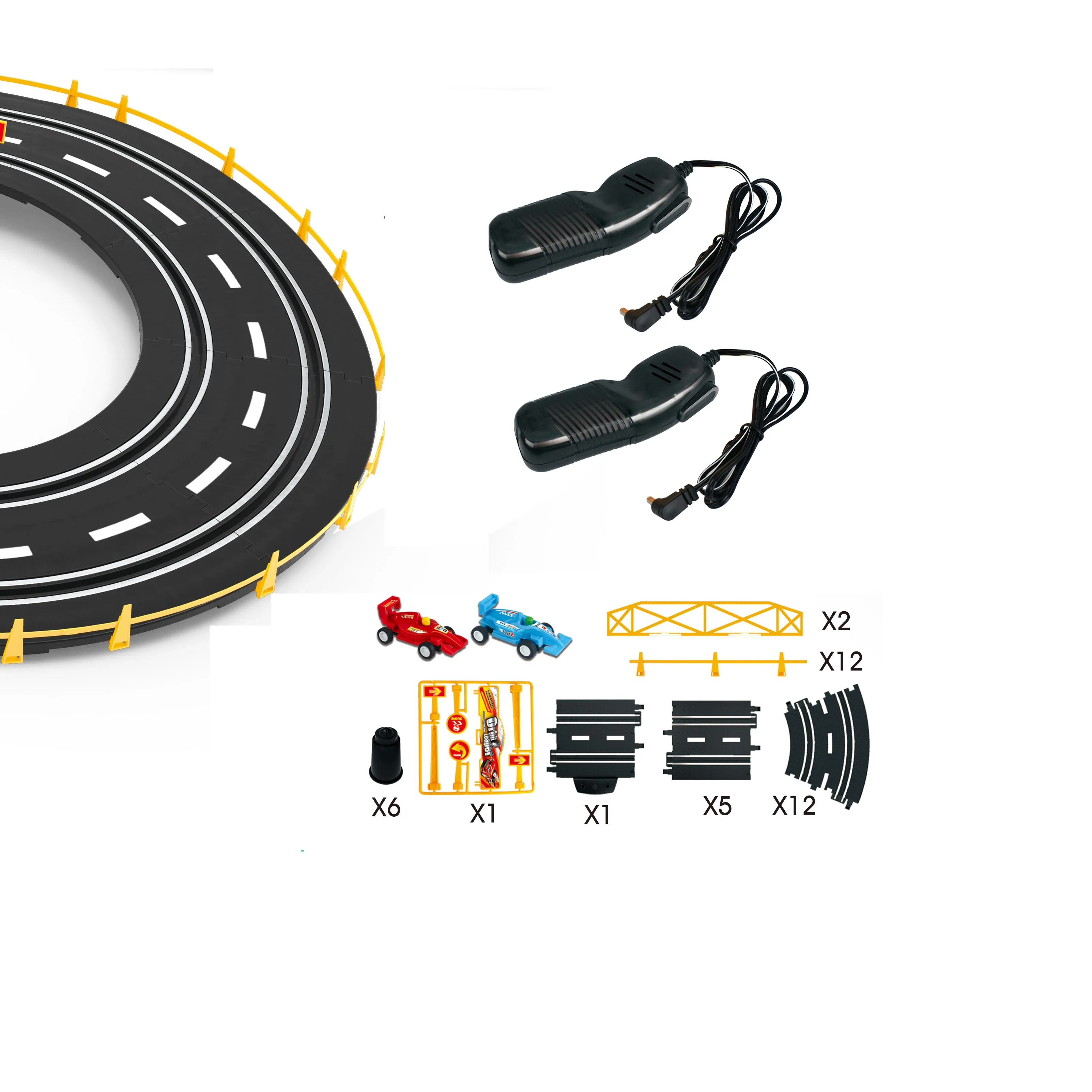 Kids Fast Speed RC Racing Car Track 1/43 Kids Plastic Toy Race Mini Slot Car Racing Track