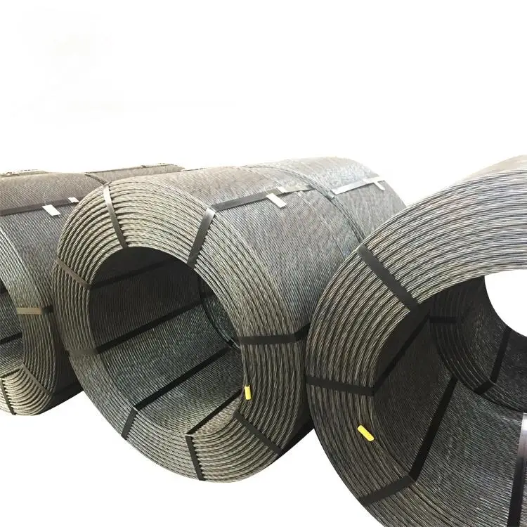 Высокопрочная прядь из железобетонной стали 1860 МПа 7 проводов ASTM A416 низкая Релаксация для строительства