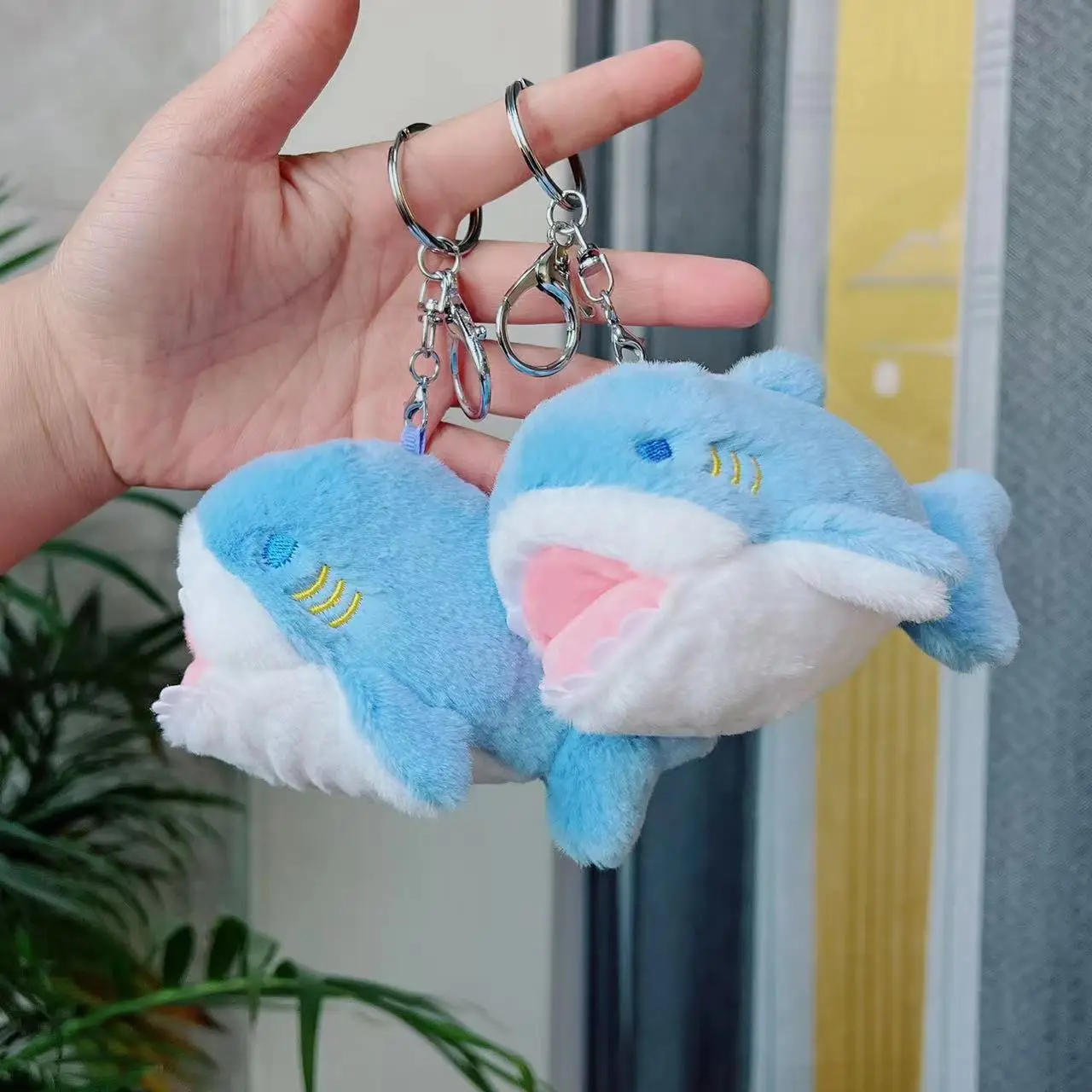 Custom  cute things cross-border  new design soft  stuffed animals whale shark toys plush keychains Marine toys