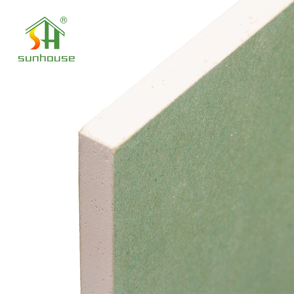 High Quality Wholesale 9Mm/12Mm/15Mm Mosisture Resistance Gypsum Board For Kitchen Bathroom