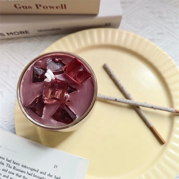 Ice coffee cube Aromatherapy Candles milk coffee Scented indoor decoration with souvenir