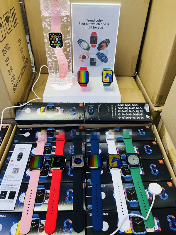2022 best clone series 8 smart watch T900 PRO MAX S Reloj Sport  for girls waterproof series 8 smart watch