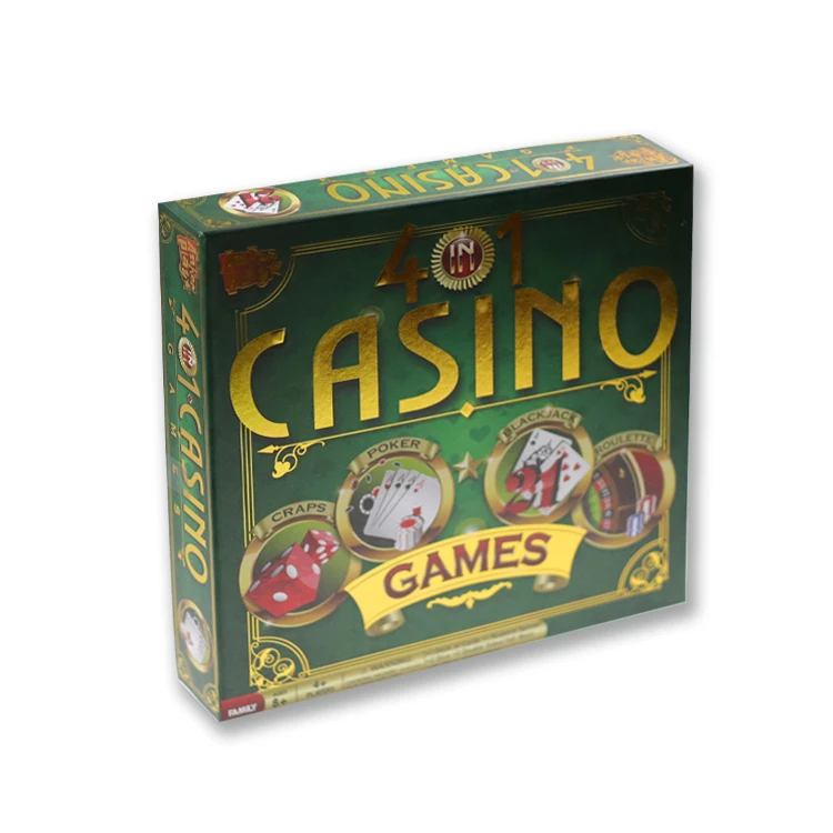 Holiday Game 4 IN 1 Craps Poker BlackJack Roulette Casino Board Game