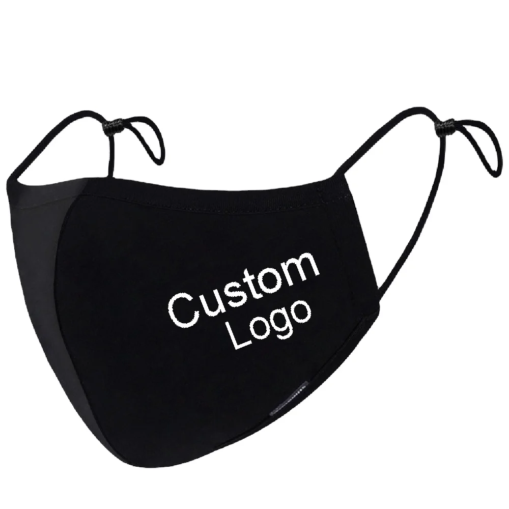 
Custom printed logo quick delivery face cover wholesale washable reusable cloth cotton facemask with filter pocket 