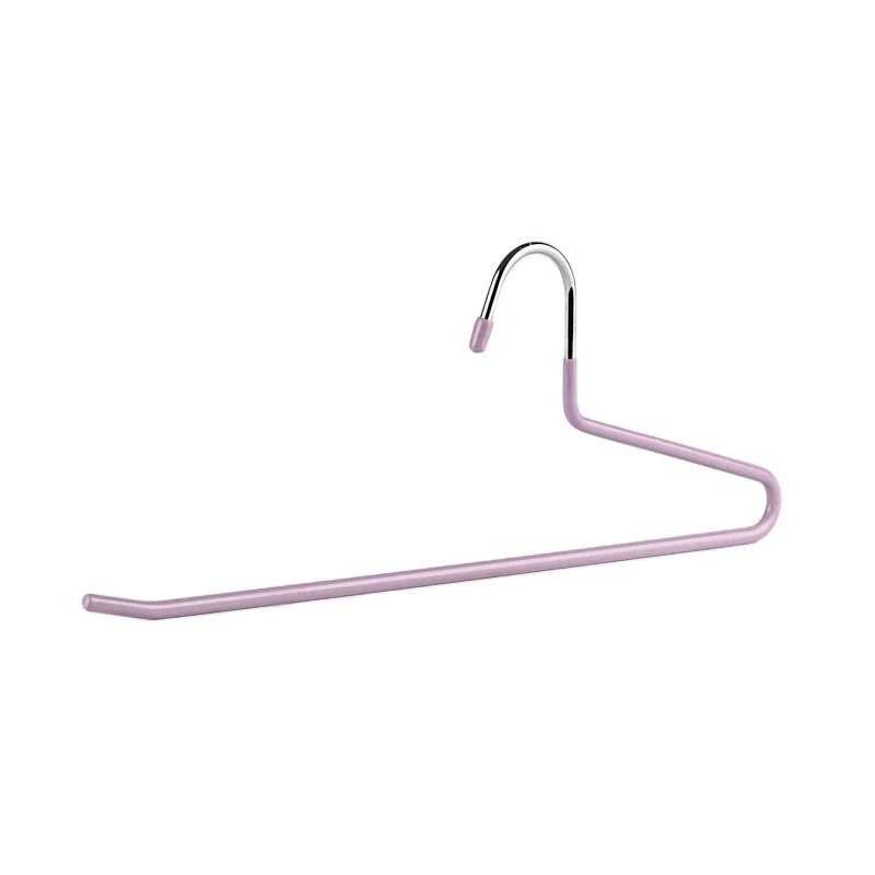 Colorful Open End PVC Coated Metal Trousers Hanger Z Shaped Pants Hanger