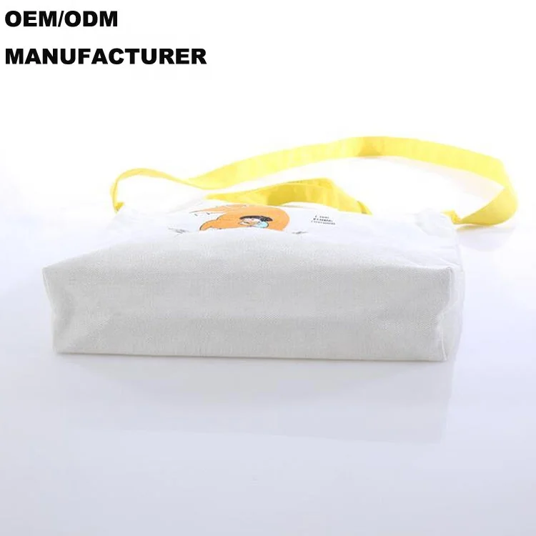 
Customize Eco 100% Cotton Organic Cotton Tote Bag With Neon Yellow String 