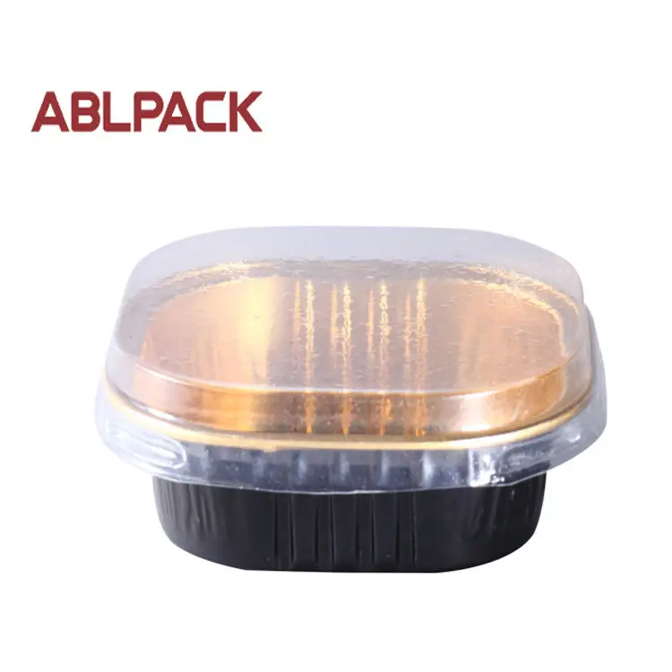 Factory supply Custom 50ml Foil Containers Aluminum Baking Egg Tart Pudding Aluminium Foil Food Containers For Airline