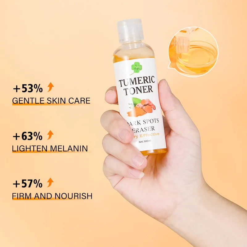 Private Label Turmeric Strong Lightening Facial Toner Moisturizing Whitening Brightening Turmeric Face Toner