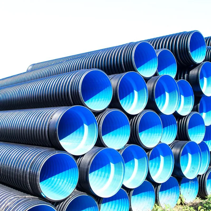 HDPE Двухстенная гофрированная труба dn 300 мм 400 SN4 SN8 перфорированная пластиковая плоская дренажная труба/hdpe трубы