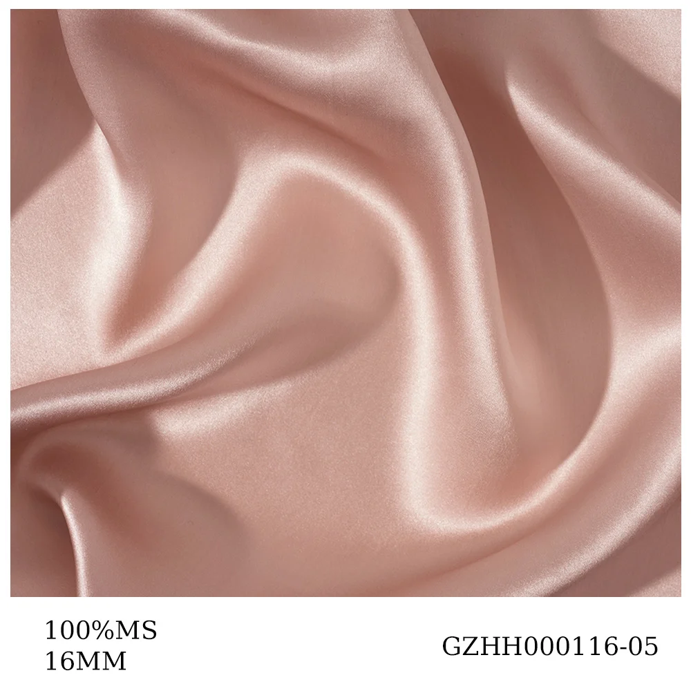 Wholesale 100% Pure Natural Mulberry Silk Satin Fabric 16mm Woven Satin Stretch Feature for Dress