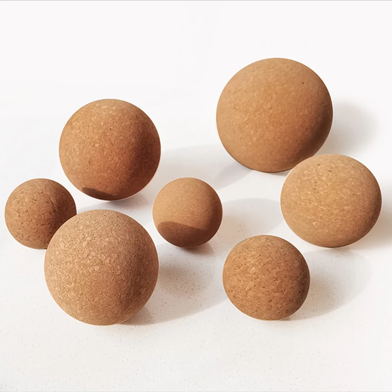 Supro Custom supplier wholesale sports fitness workout high density eco friendly yoga exercise natural wooden cork massage balls