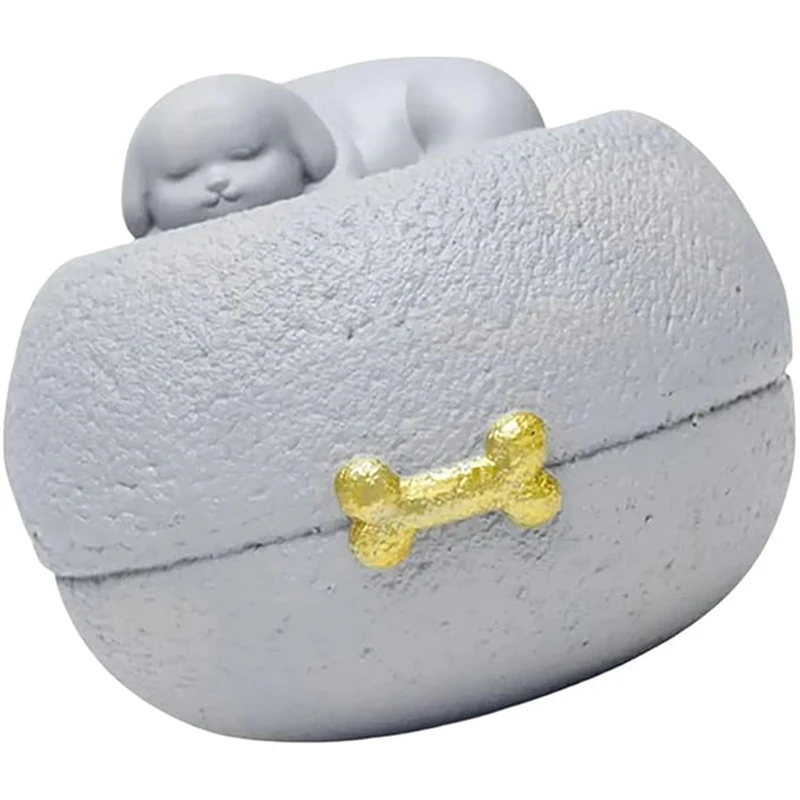 WeiVista Poly Resin Beautiful Memory Box Small Pet Urns for Dog Ashes