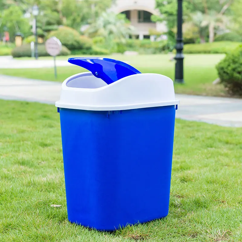 High Quality Indoor Kitchen Plastic Garbage Swing Bin 15L Plastic Dustbin With Lid