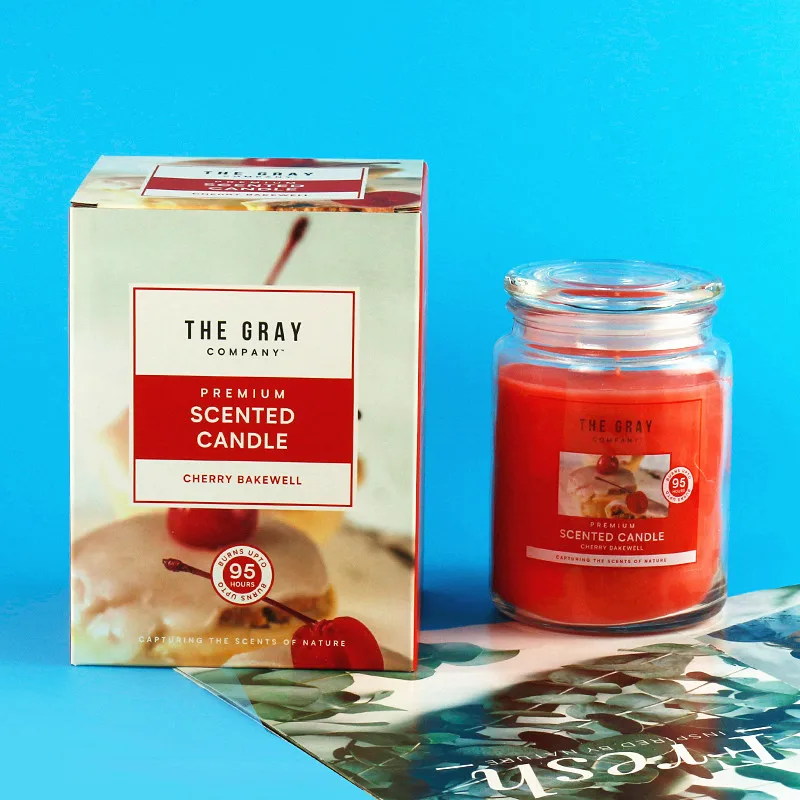 LD15T Wholesale Stock High Quality Yankee Style customized Label Glass Scented Candle With glass Lid For Home Decoration
