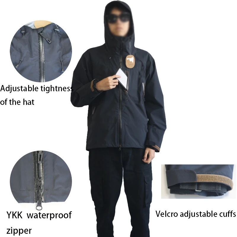 Custom Design Rain Coat Sports Wear Outdoor Breathable Waterproof Jacket