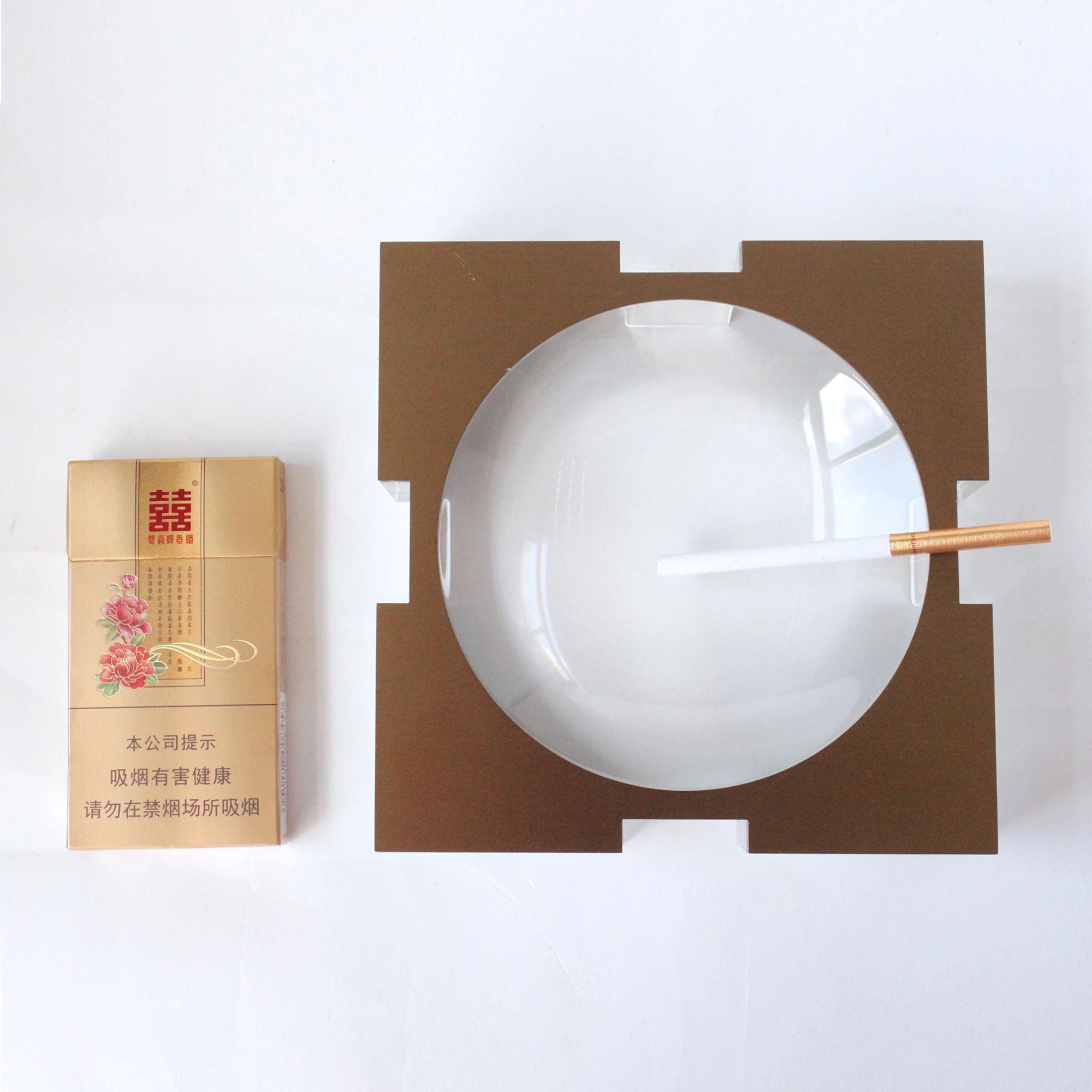 Personalized funny novelty acrylic pedestal ashtrays