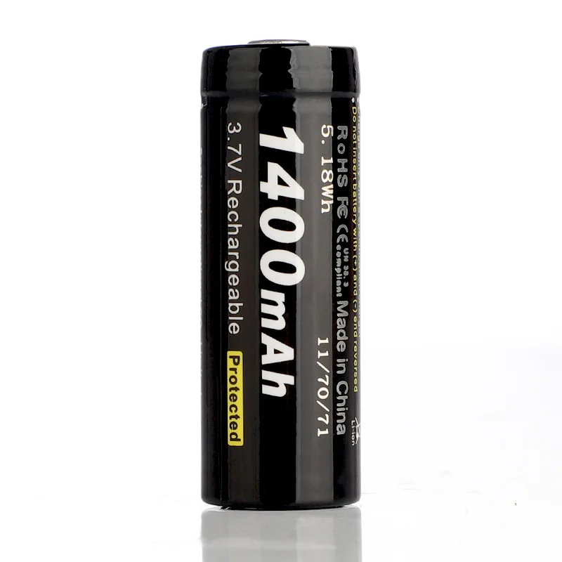 
Hot Sale High power 18500 3.7v 1400mah rechargeable lithium battery with PCB Protected for Flashlight printer walkie talkie 