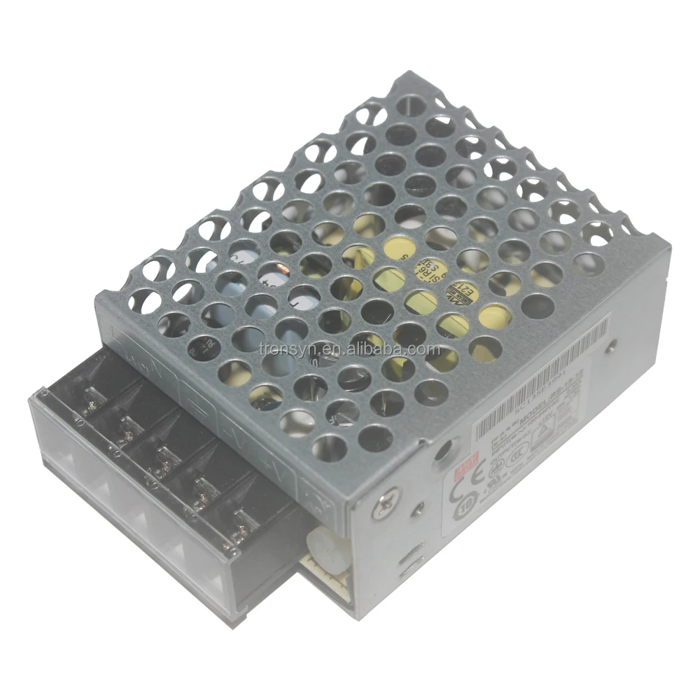 Meanwell Authorization LED Driver RS-15-12 15W 12V Enclosed LED SMPS Power Supply With CCC LU TUV BSMI EAC CB EMC CE
