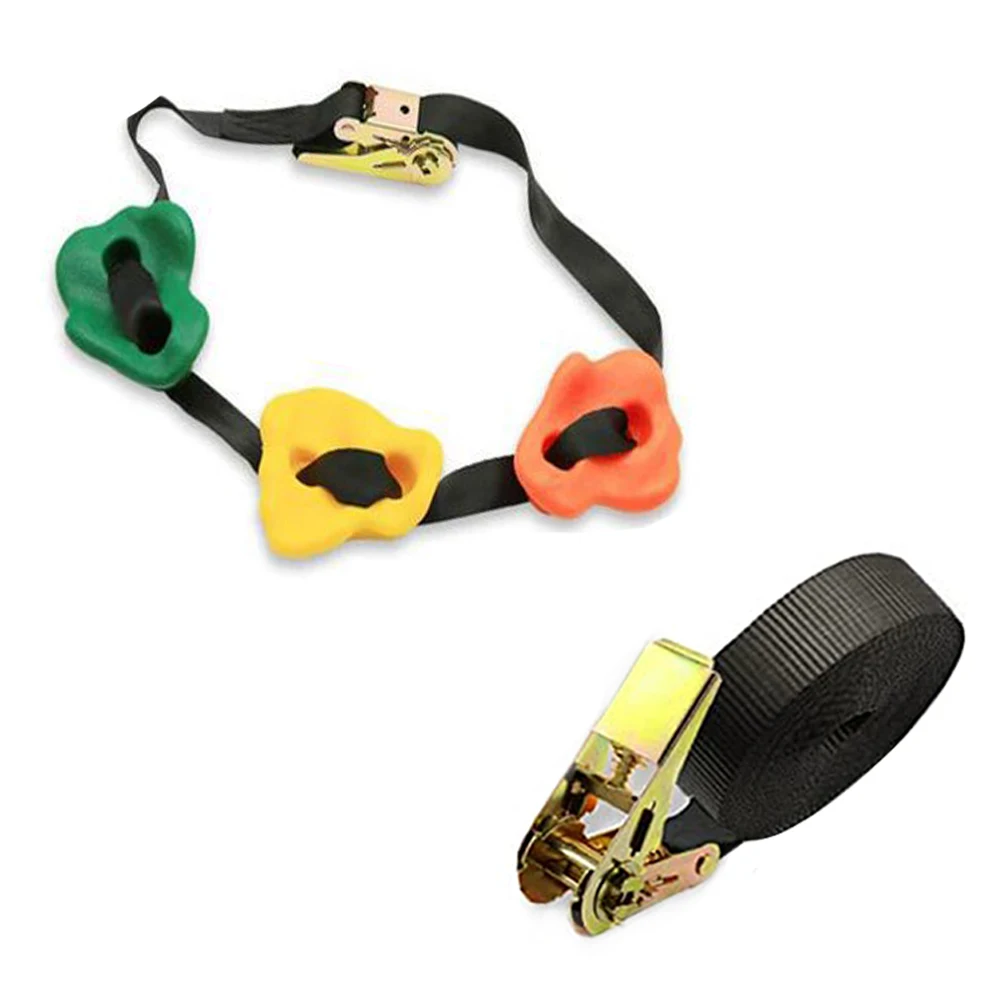 10pcs/set Rock Wall Climbing Holds For Kids Indoor And Outdoor Playground Play Set Slide Accessories With Mounting Hardware