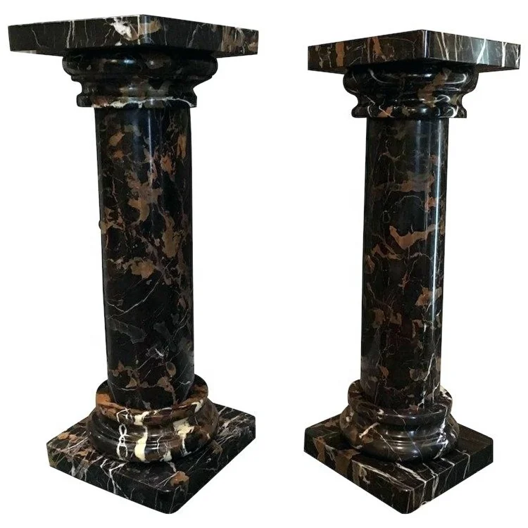 Fine Quality Luxury Green Decorative Marble Stone Column for Sale