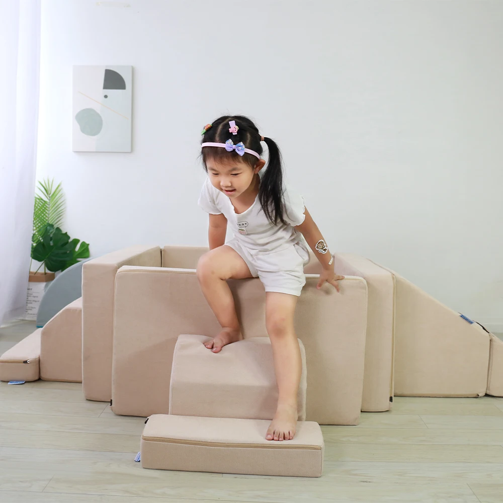 China High Quality Factory SAIEN Velvet Sponge Soft Baby Play Bed Children Play baby Couch Mini Kids Sofa