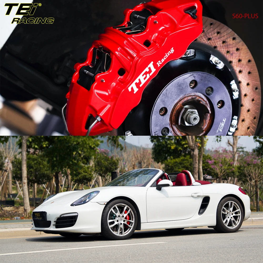 TEI Racing S60-Plus Front Big Brake Kit 6 Piston Caliper with 378*32mm rotor brake system For Porsche Boxster 19 Inch car rim