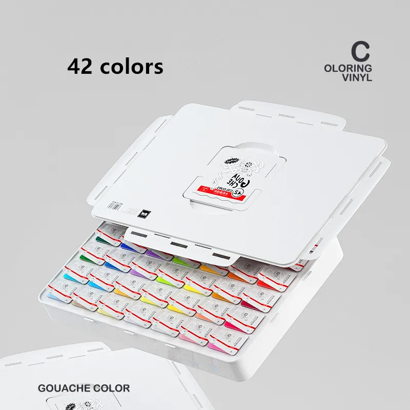 Набор для профессиональной гуаши, 18, 24, 42 цвета, 30 мл, 40 мл, 80 мл, набор для детской гуаши