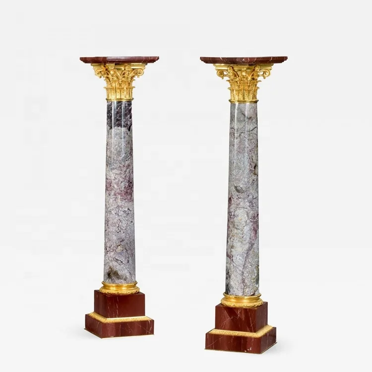 Fine Quality Luxury Green Decorative Marble Stone Column for Sale