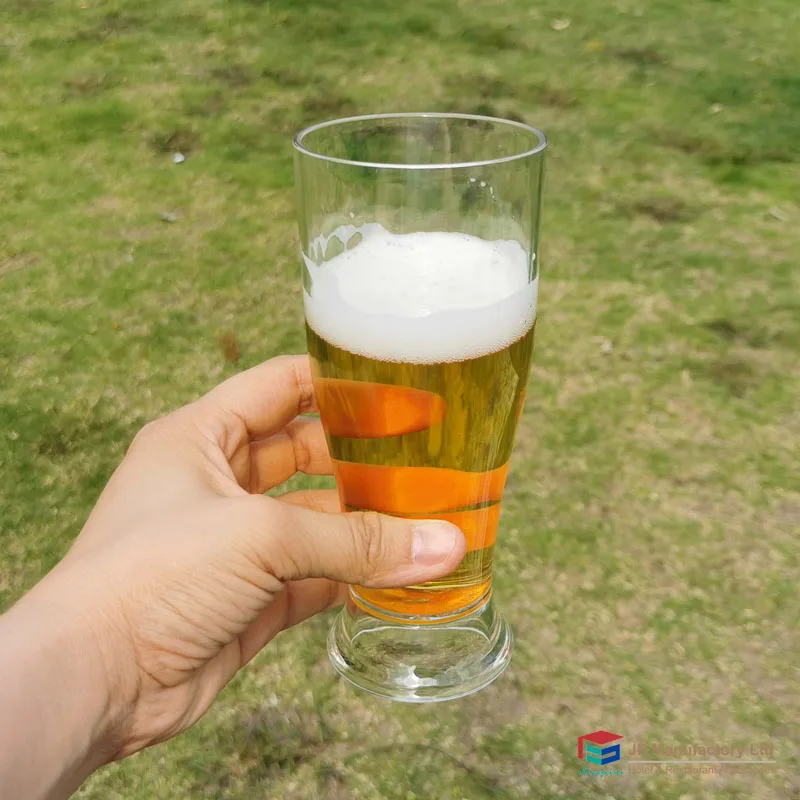 12oz unbreakable Plastic Pilsner glass drinking beer mug cup water glass for camping