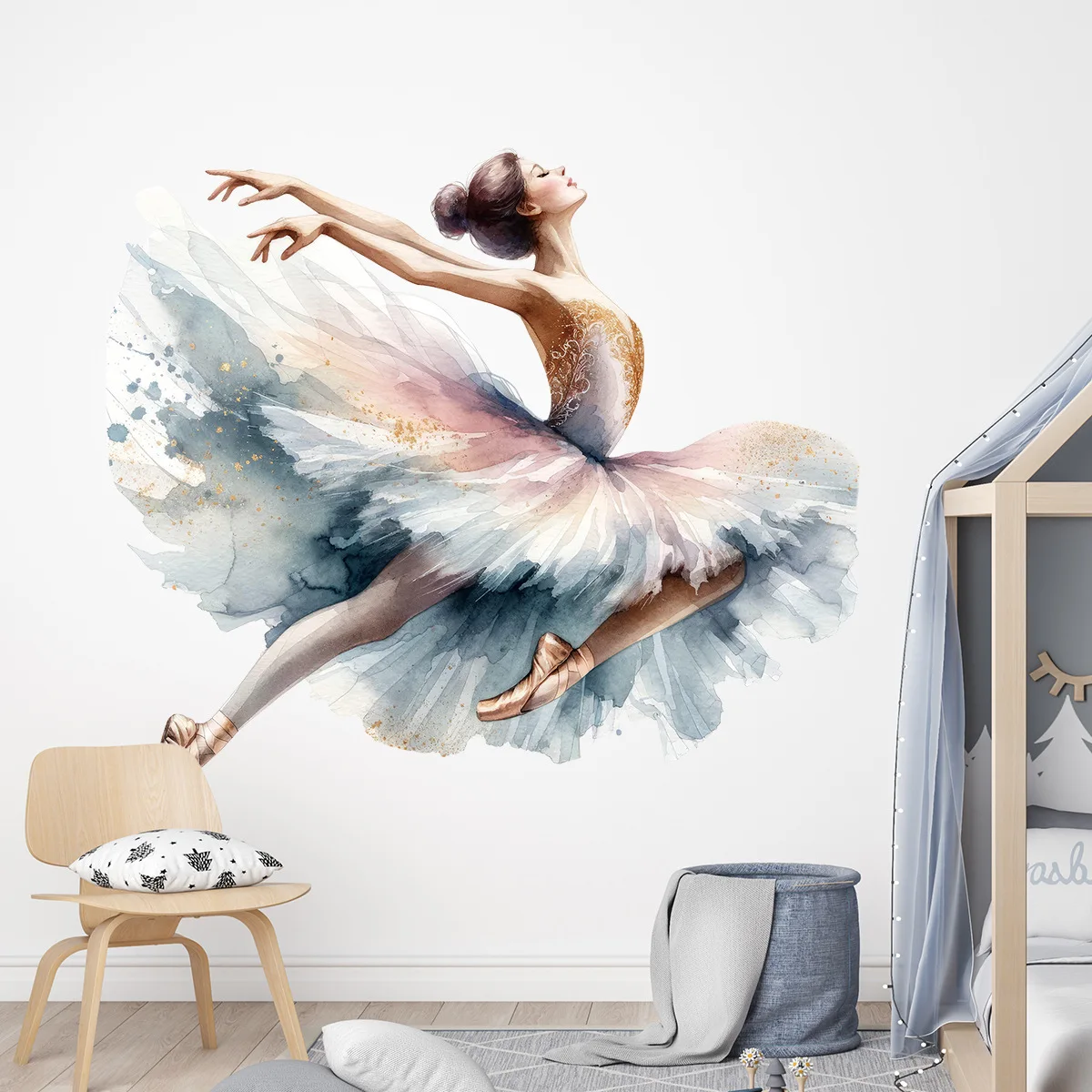 Ballet Dance Girls Decorative Wall Sticker Customization Ballerina Wall Decal for Kids Room