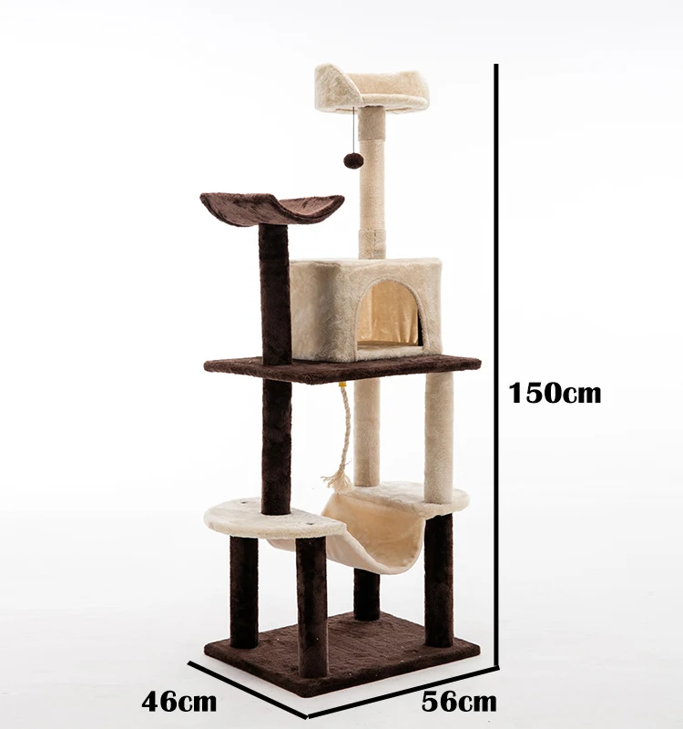 Sisal Fabric Cat Tree House Cat Accessories Cat Tree Tower Condo