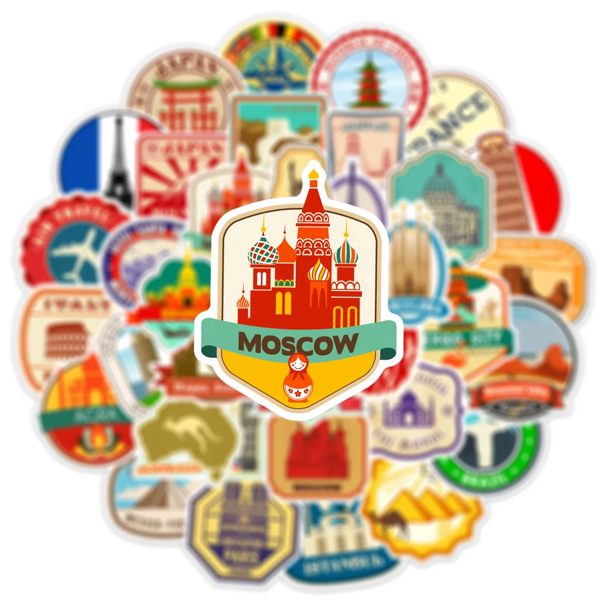 Высечка 50 шт. Мультяшные антикварные дорожные граффити наклейки ручная роспись тянущаяся Коробка Чехол для мобильного телефона блокнот Съемная наклейка