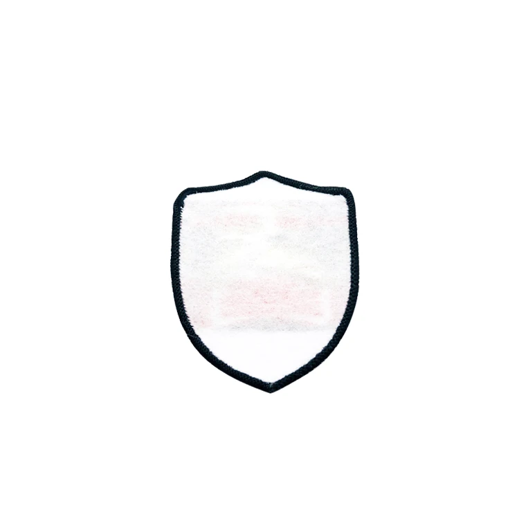 Wholesale merrow border custom brand name logo machine woven badges for uniform