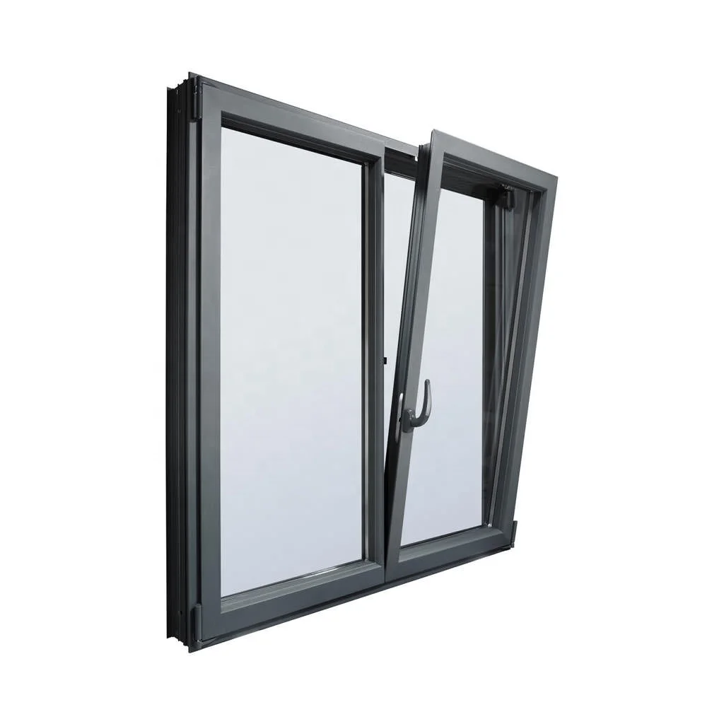 Hot Building Glass Windows Storm Windows Double Glass Window Two Open Way uPVC Tilt and Turn Windows