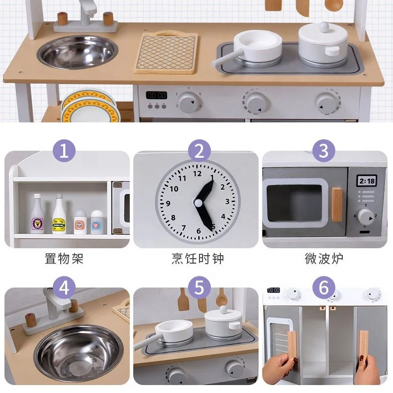 New Arrival Pretend Play Girl Cooking Game Kitchen Set Toys For Family Game
