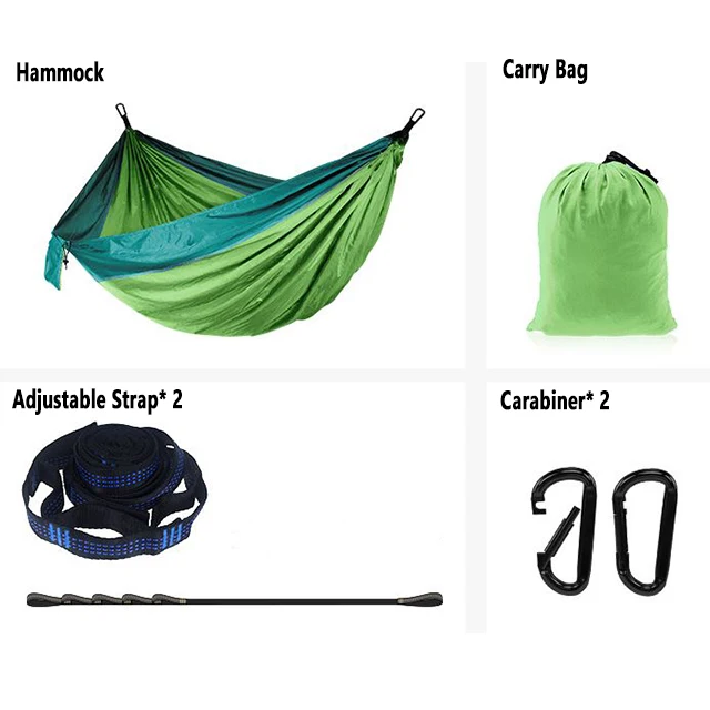 270*140cm Outdoor High Quality Beach Hammock Nylon Fabric Hammock for Garden Travel Camping