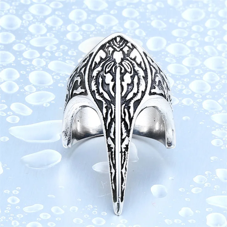 vintage personalized men jewelry stainless steel armor round ring